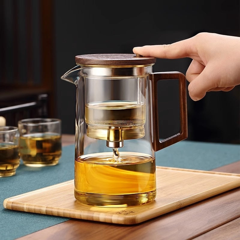 Borosilicate Full Glass Liner Tea Water Separation Tea Set