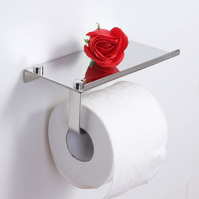 Stainless steel phone towel rack toilet paper holder bathroom accessories creative tissue box thickening