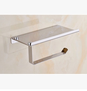 Stainless steel phone towel rack toilet paper holder bathroom accessories creative tissue box thickening