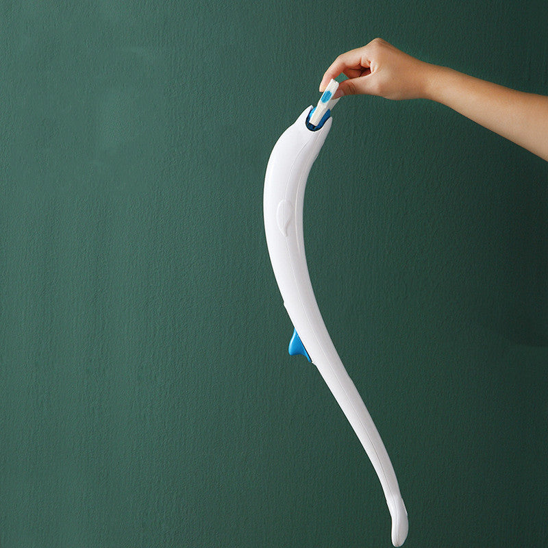 Japanese Style Dolphin Toilet Brush Comes With Cleaner