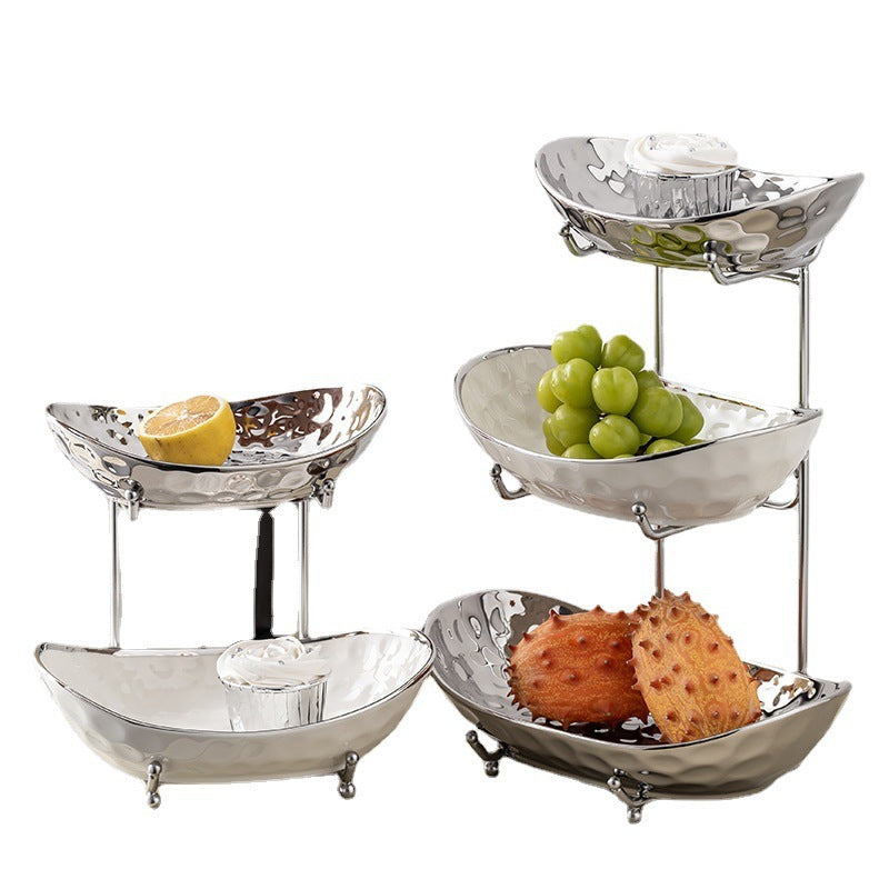 Affordable Luxury Style Multi-layer Fruit Plate Snack Set Plate Storage